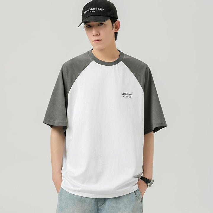 Round Neck Text Print T-shirt