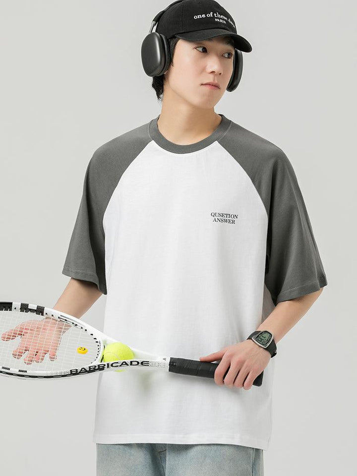 Round Neck Text Print T-shirt