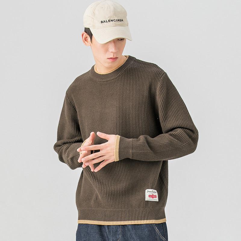 Round Neck Two-piece Knitted Sweater