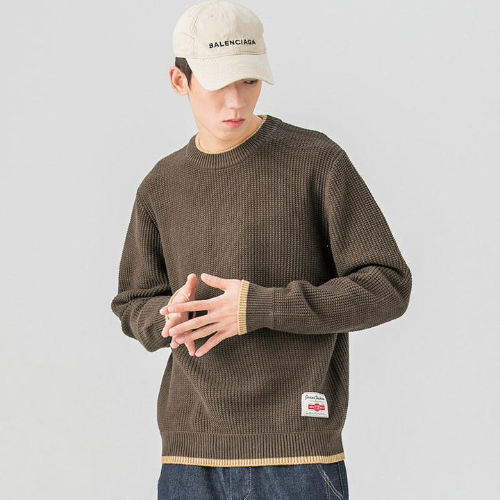 Round Neck Two-piece Knitted Sweater