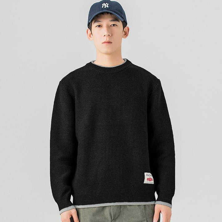 Round Neck Two-piece Knitted Sweater