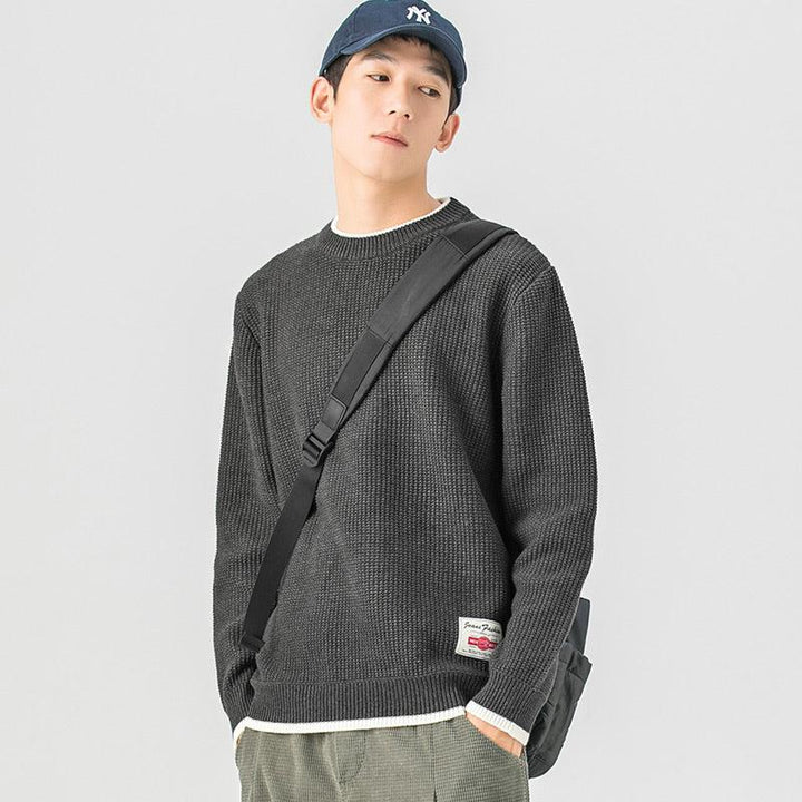 Round Neck Two-piece Knitted Sweater
