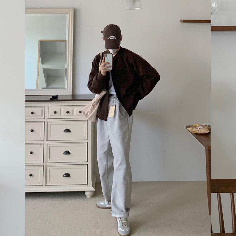 Round Neck Versatile Knitwear Cardigan