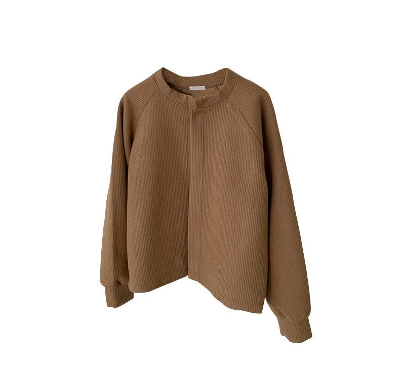 Round Neck Versatile Knitwear Cardigan