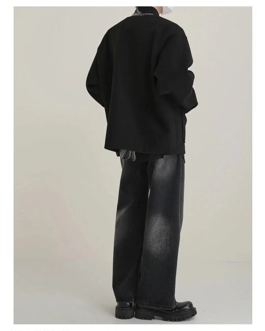 Round Neck Woolen Jacket