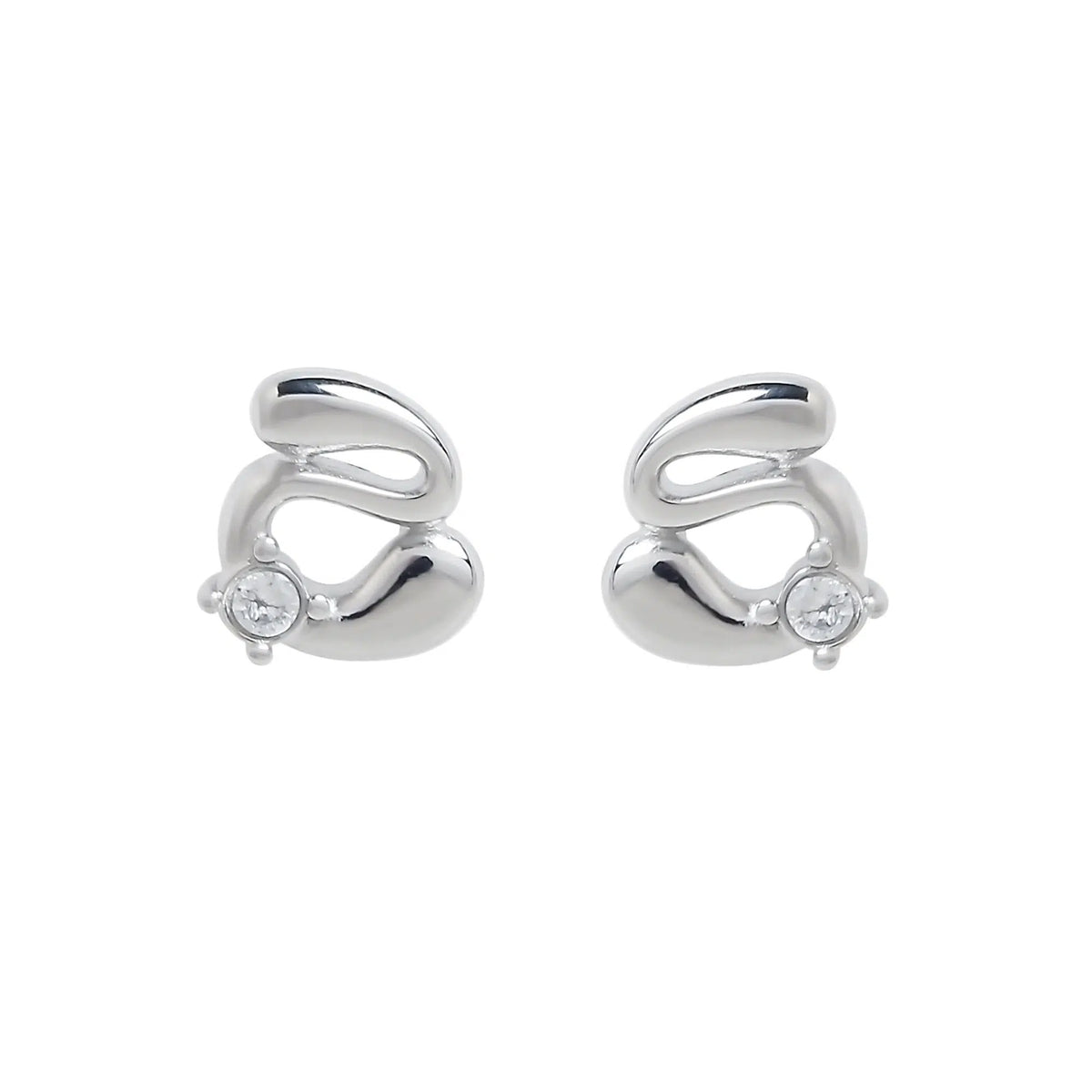S-shaped Stud Earrings