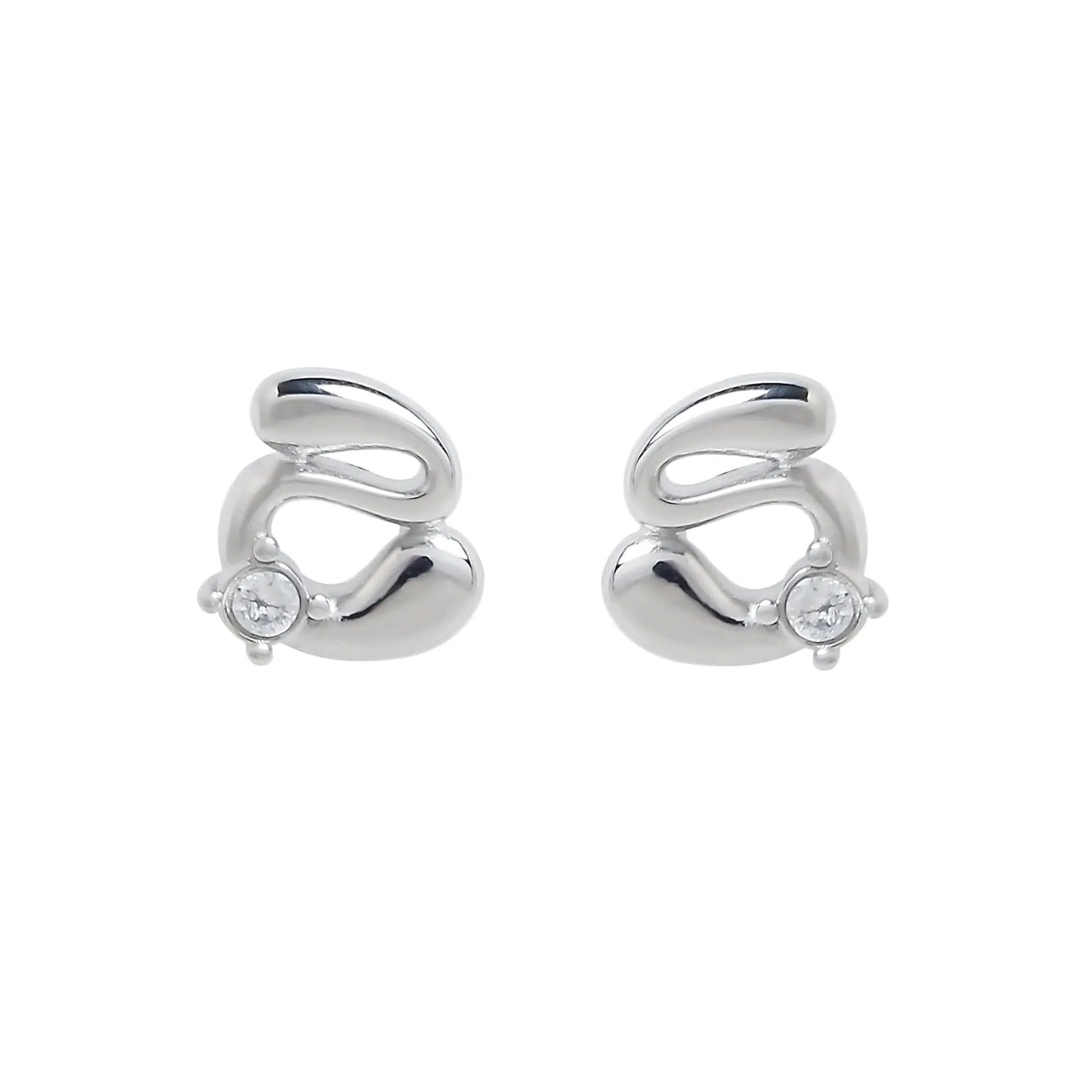 S-shaped Stud Earrings
