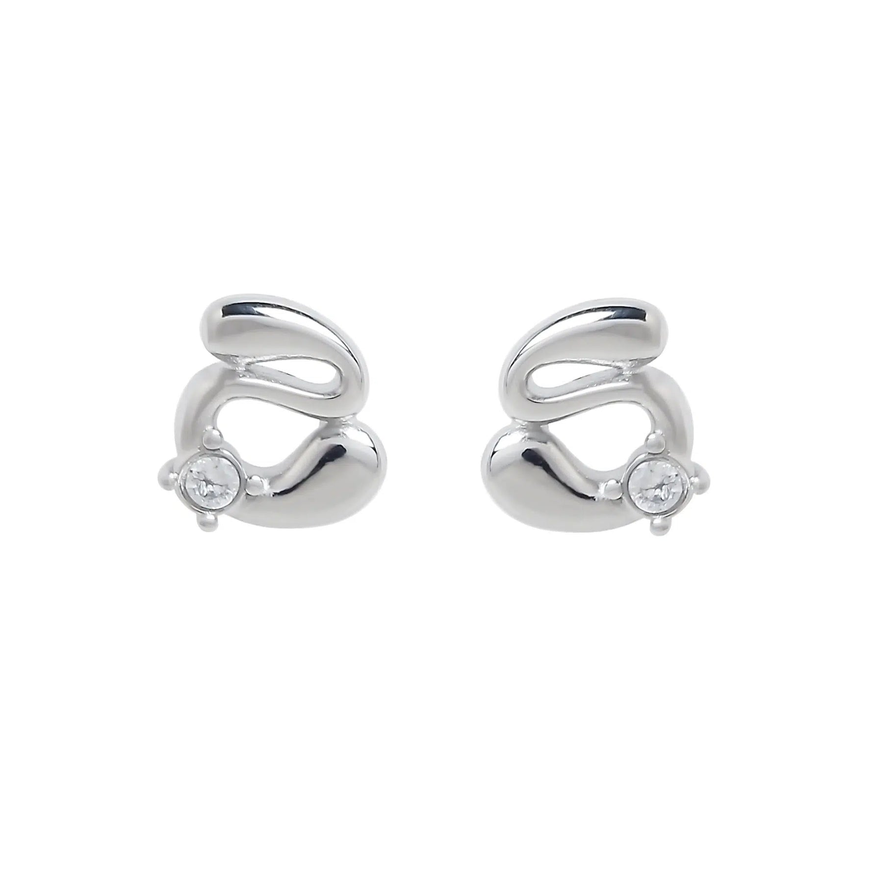 S-shaped Stud Earrings