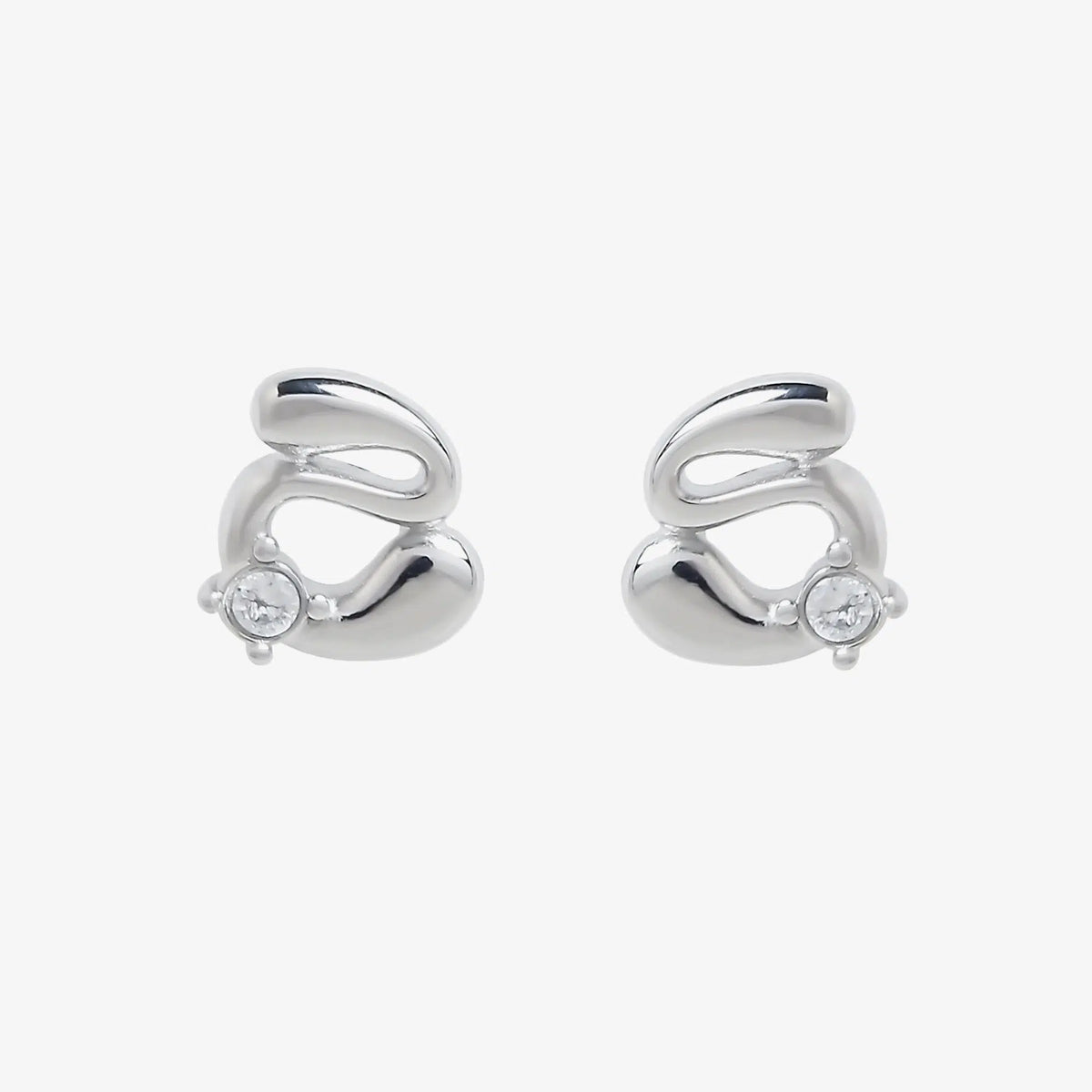 S-shaped Stud Earrings