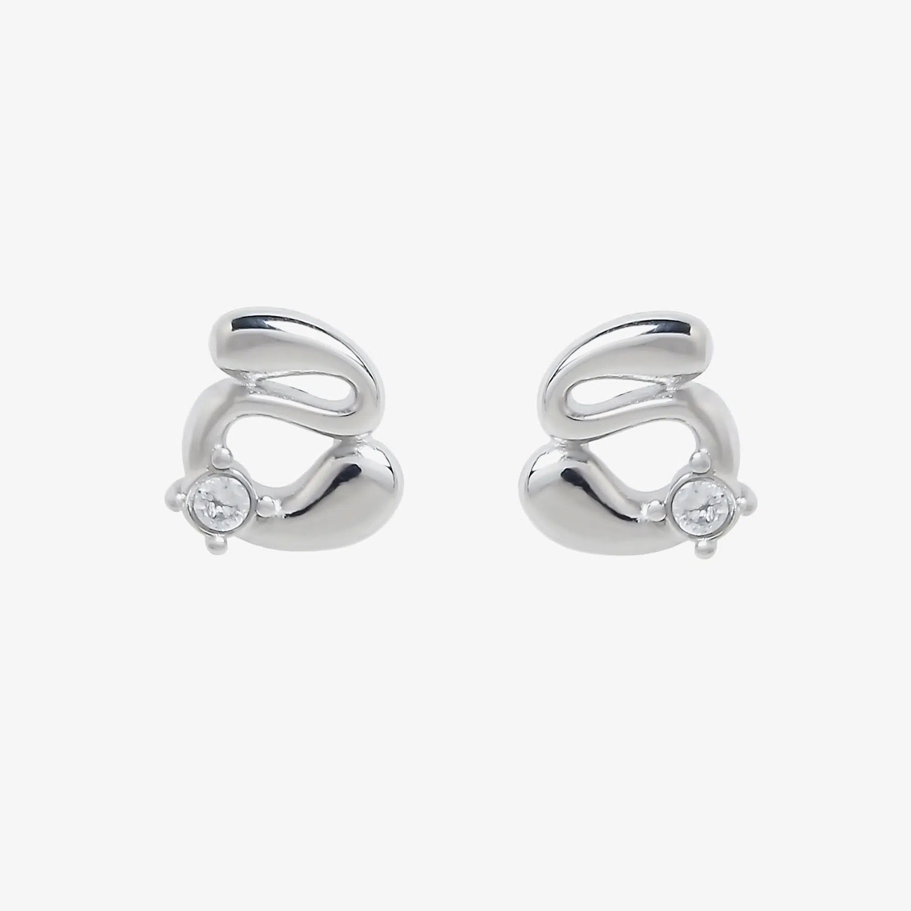 S-shaped Stud Earrings