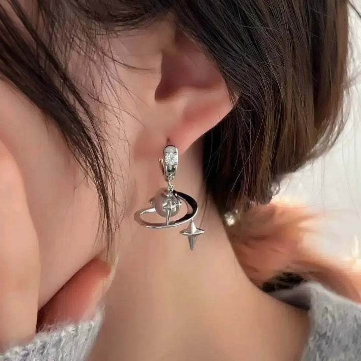 Saturn Hoop Earrings
