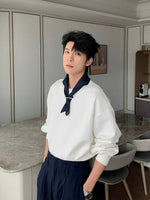 Scarf Accessory Crew Neck Pullover