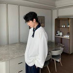 Scarf Accessory Crew Neck Pullover