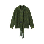 Scarf Attachment Cozy Knit Sweater