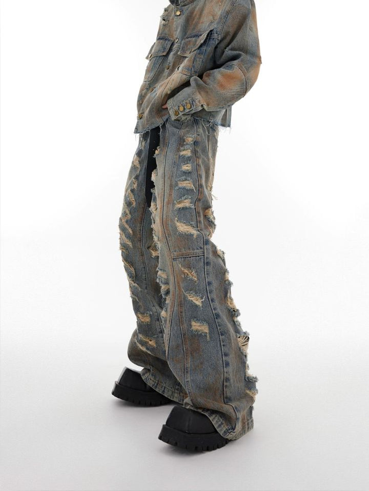 Destroyed Denim Jacket