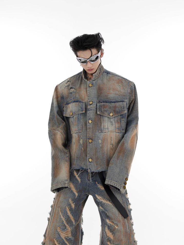 Destroyed Denim Jacket