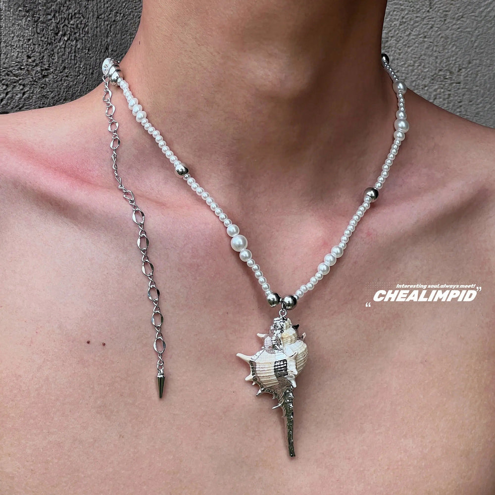 Seashell Charm Beaded Necklace