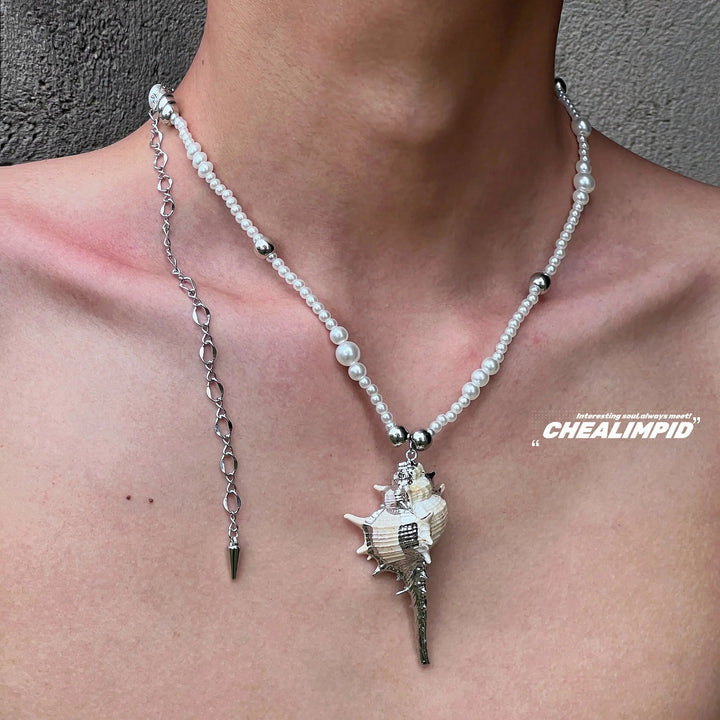 Seashell Charm Beaded Necklace