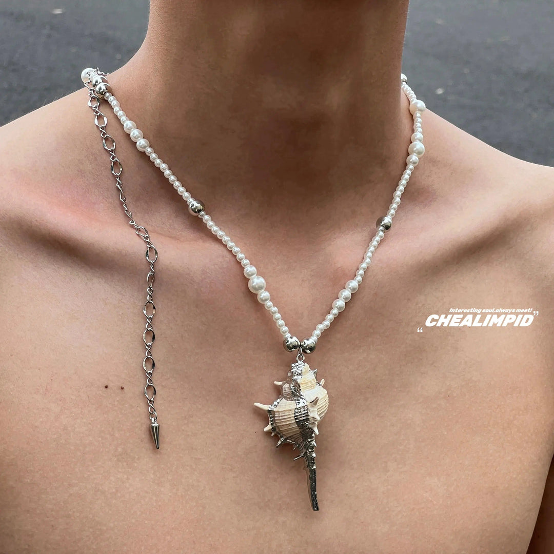 Seashell Charm Beaded Necklace