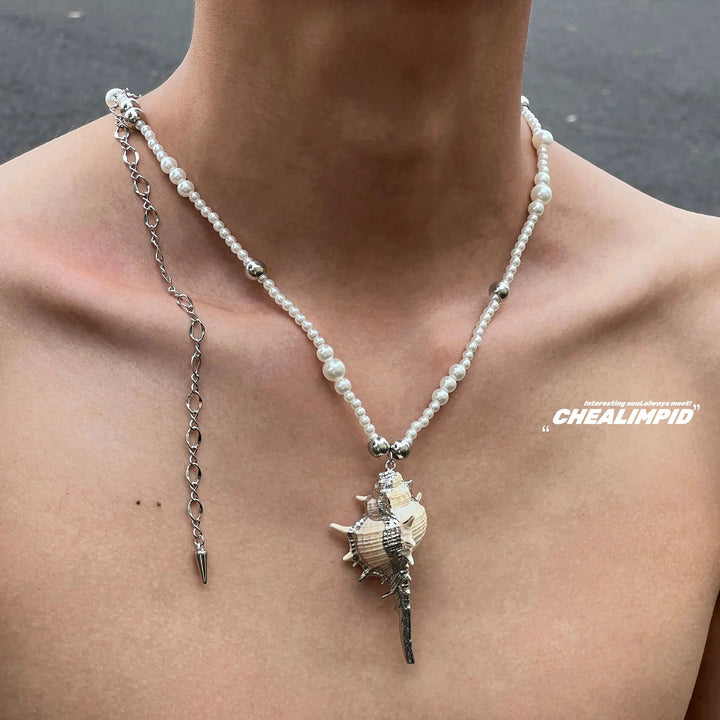 Seashell Charm Beaded Necklace