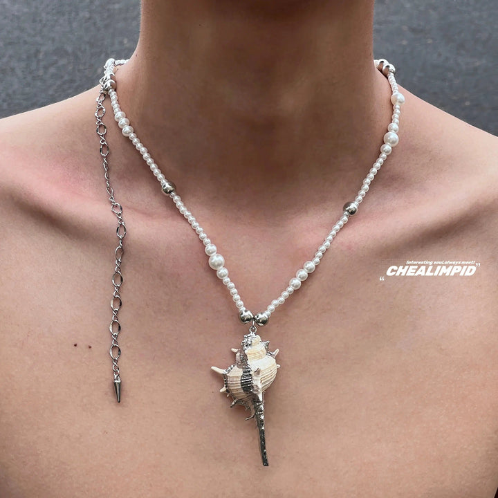 Seashell Charm Beaded Necklace