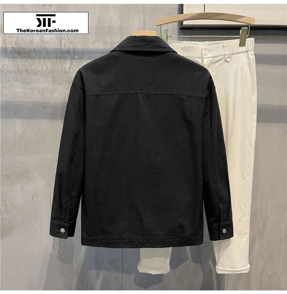 Seersucker Workwear Long-sleeved Shirt