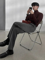 Semi-Turtle Collar Turtleneck Bottoming Sweater