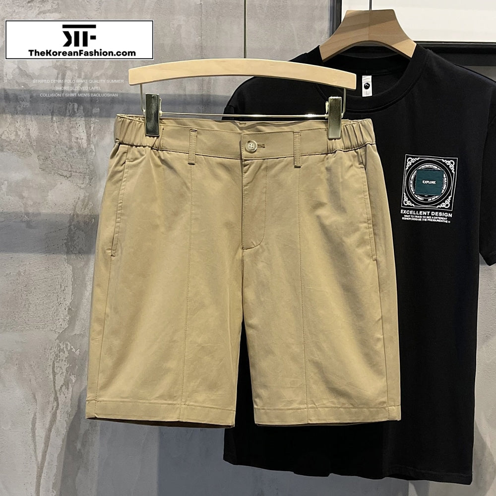Semi-elastic Waist Breathable Shorts