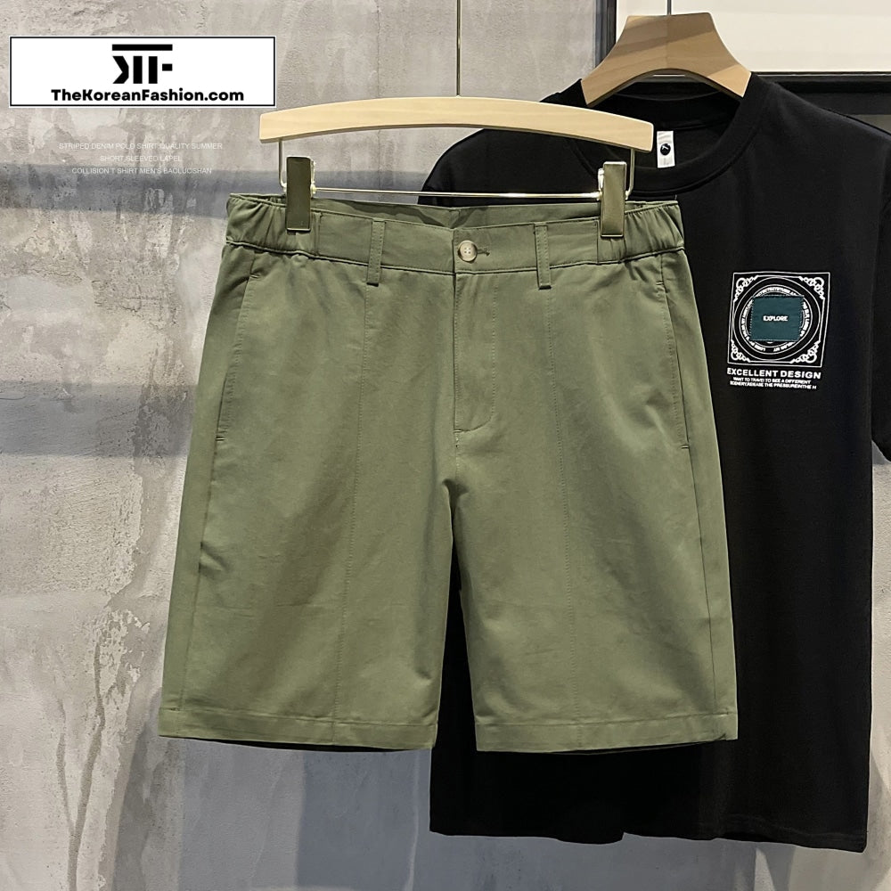 Semi-elastic Waist Breathable Shorts