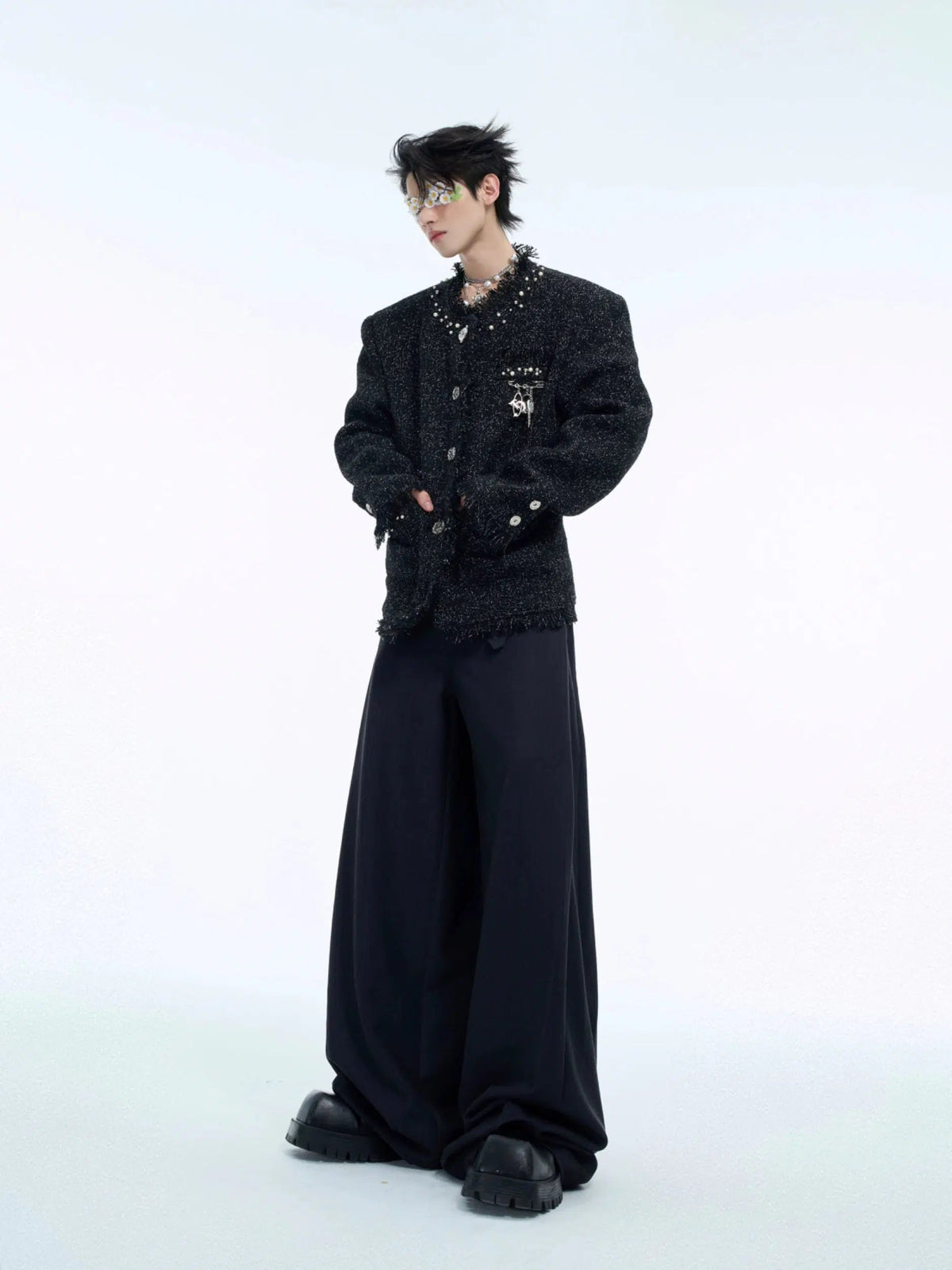 Sequined Tweed Jacket