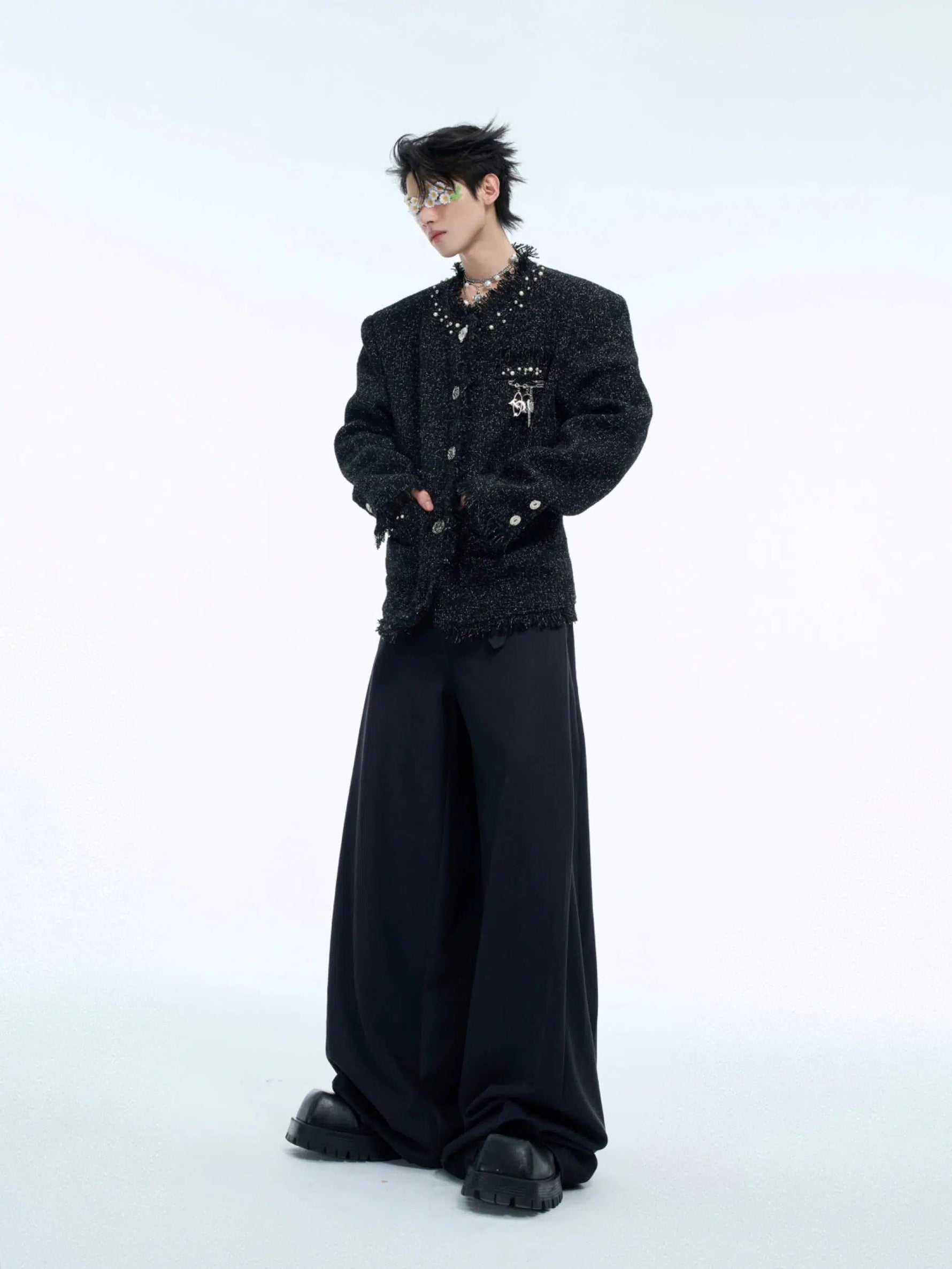 Sequined Tweed Jacket