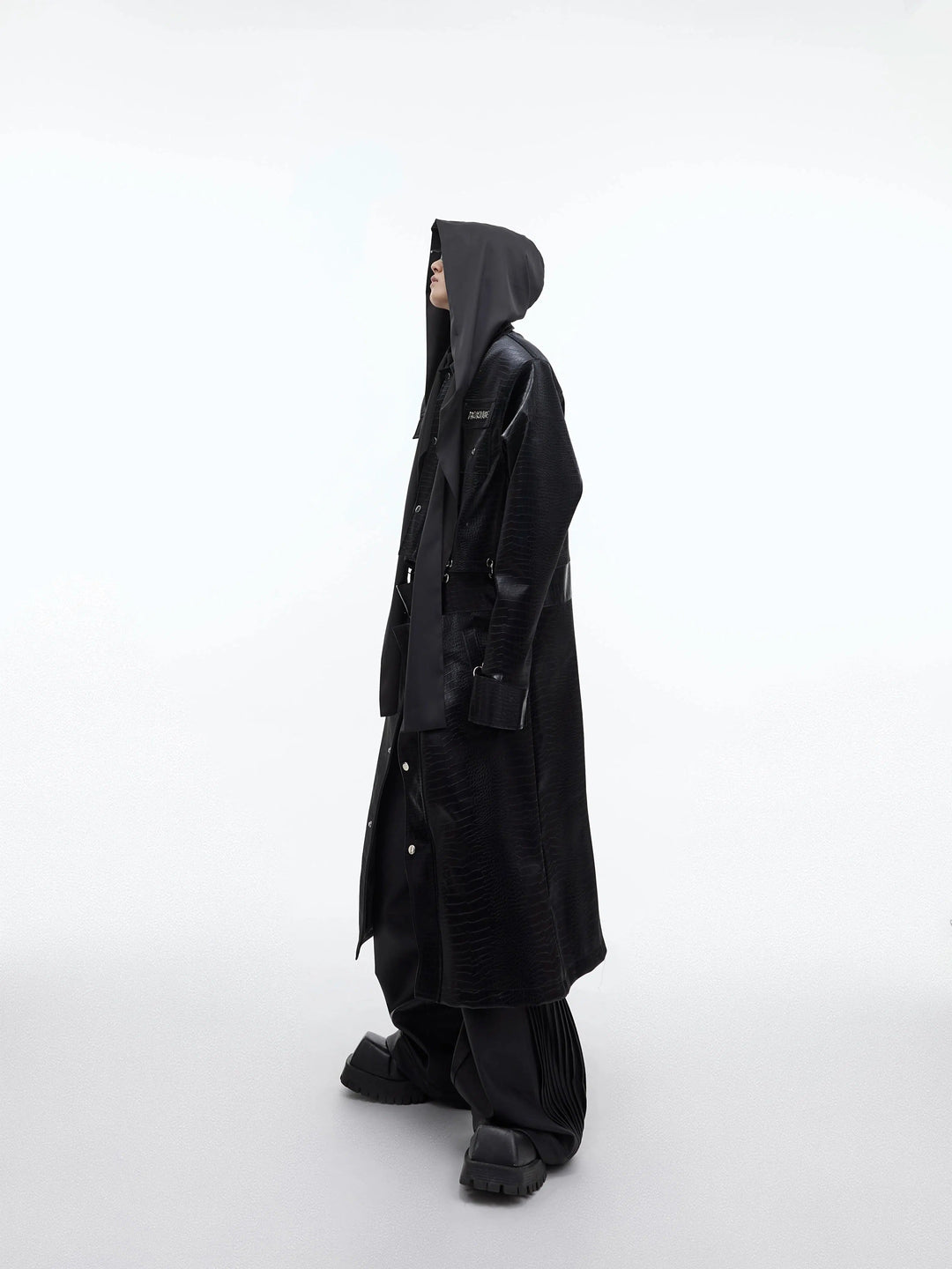 Shawl Hooded Ice Silk Long Sleeve Shirt