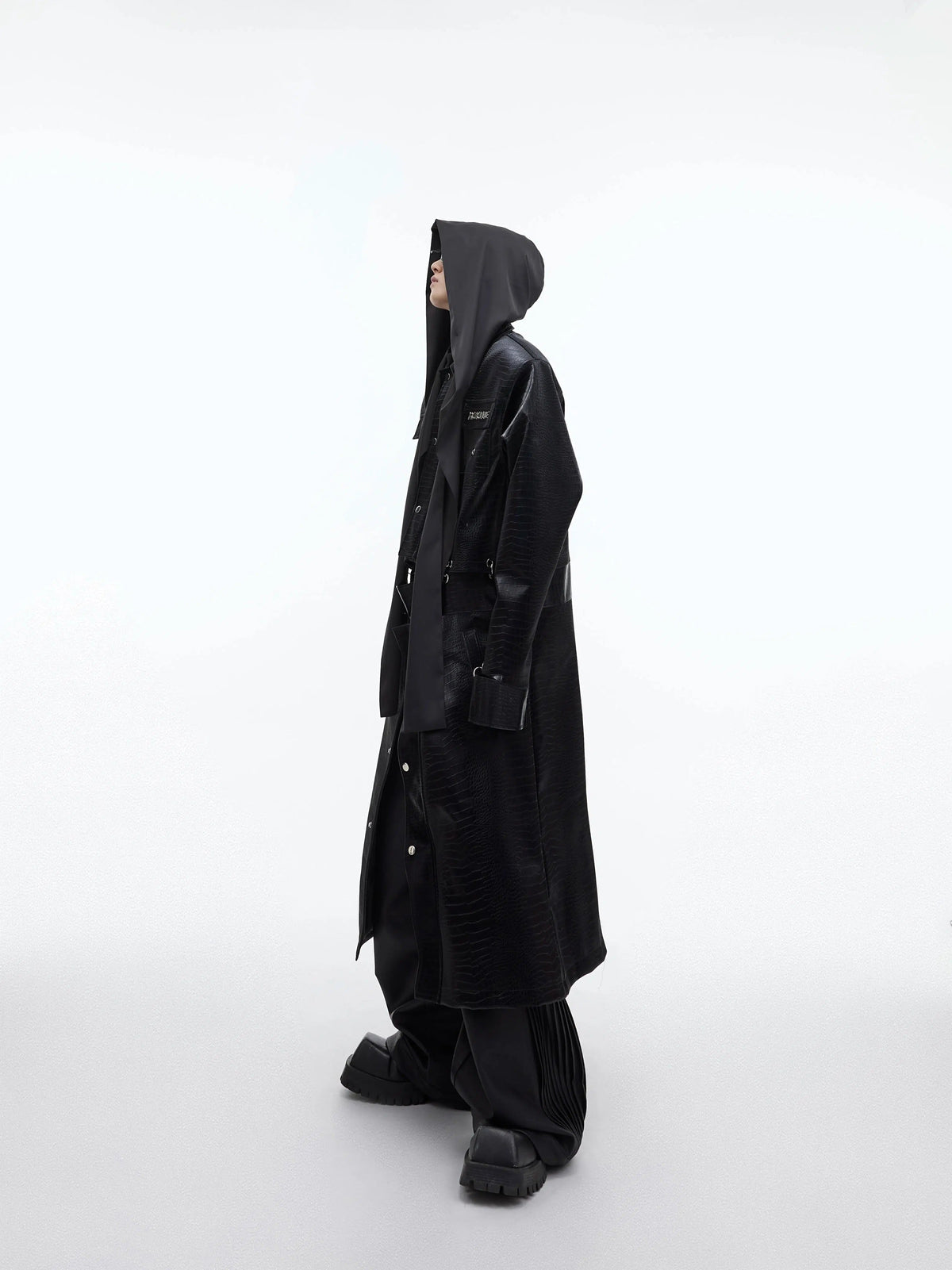 Shawl Hooded Ice Silk Long Sleeve Shirt