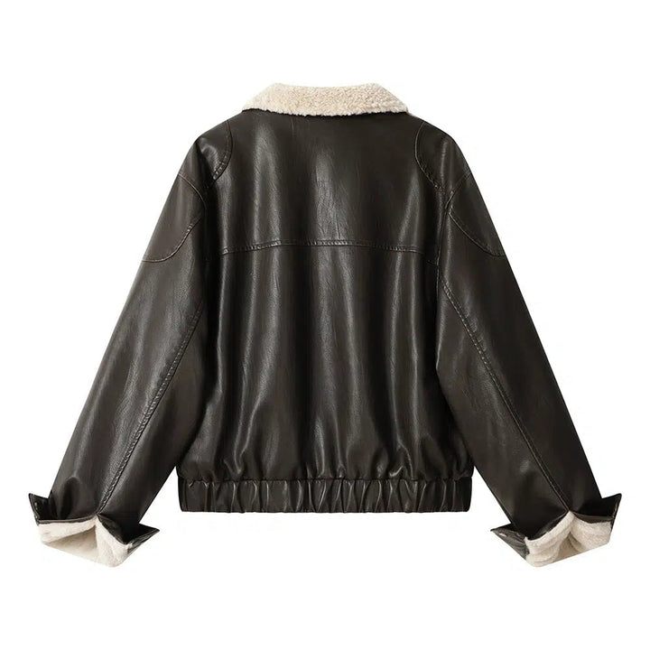 Shearling-Lined Leather Jacket