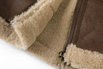 Shearling-Trimmed Aviator Coat