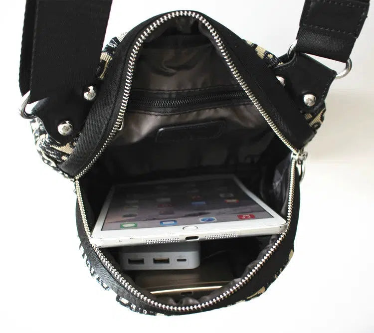 Shell Shaped Crossbody Canvas Bag