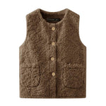 Sherpa Button-Front Pockets Vest