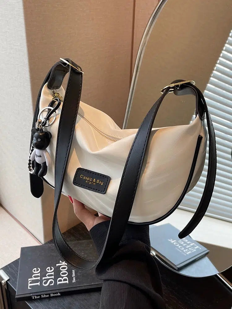 Shiny Textured Crossbody Bag