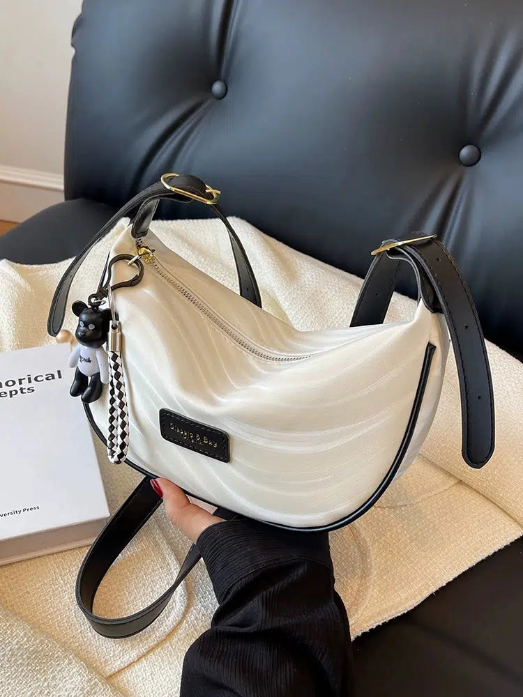 Shiny Textured Crossbody Bag