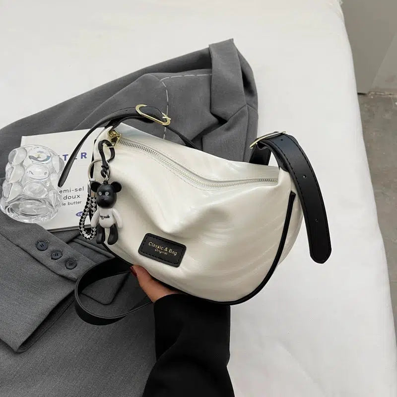 Shiny Textured Crossbody Bag