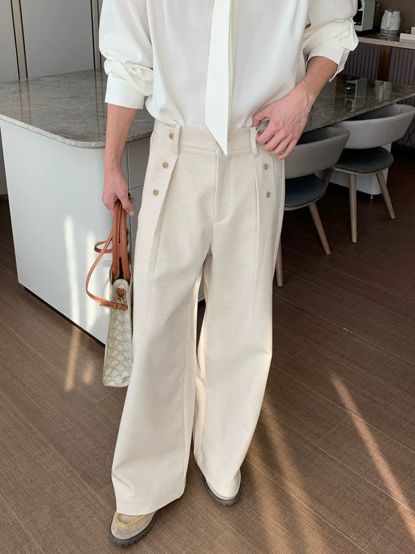 Loose Fit Wide Leg Casual Pants 5