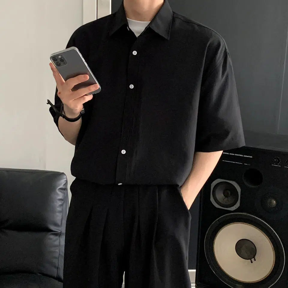 Short-Sleeve Button-Up Shirt