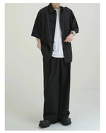 Short-Sleeve Checkered Button-Up Shirt