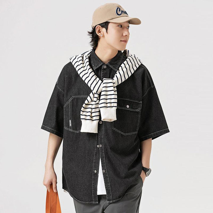 Short Sleeve Denim Shirt