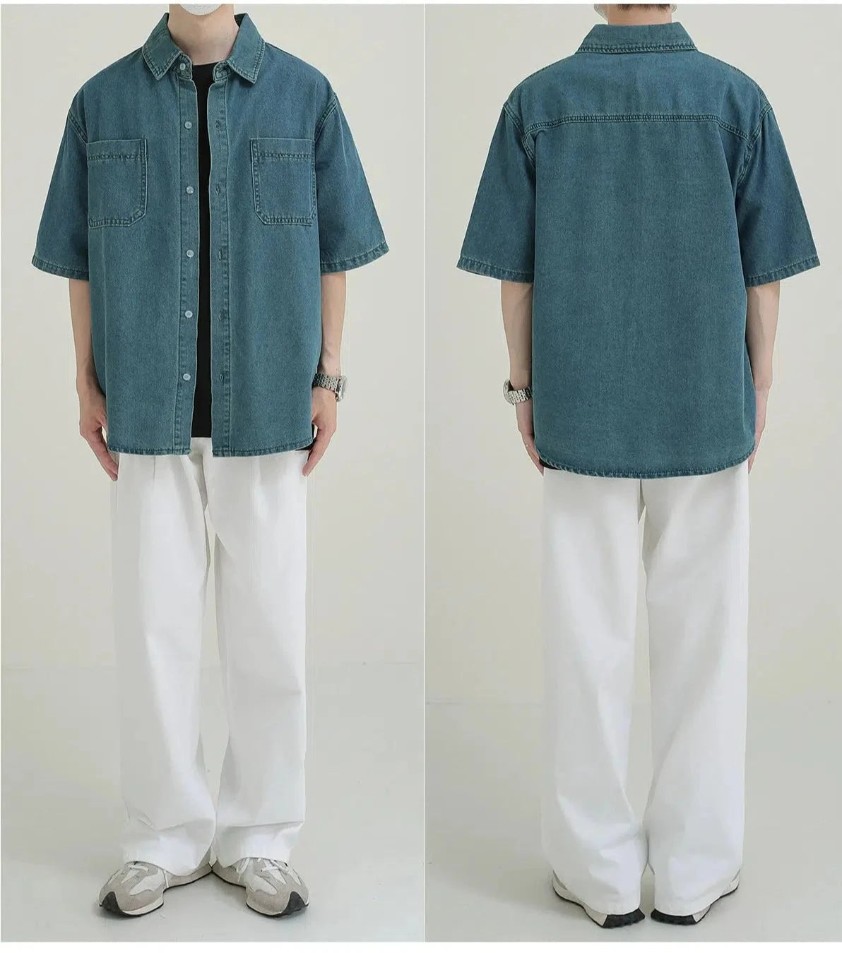 Short Sleeve Denim Shirt