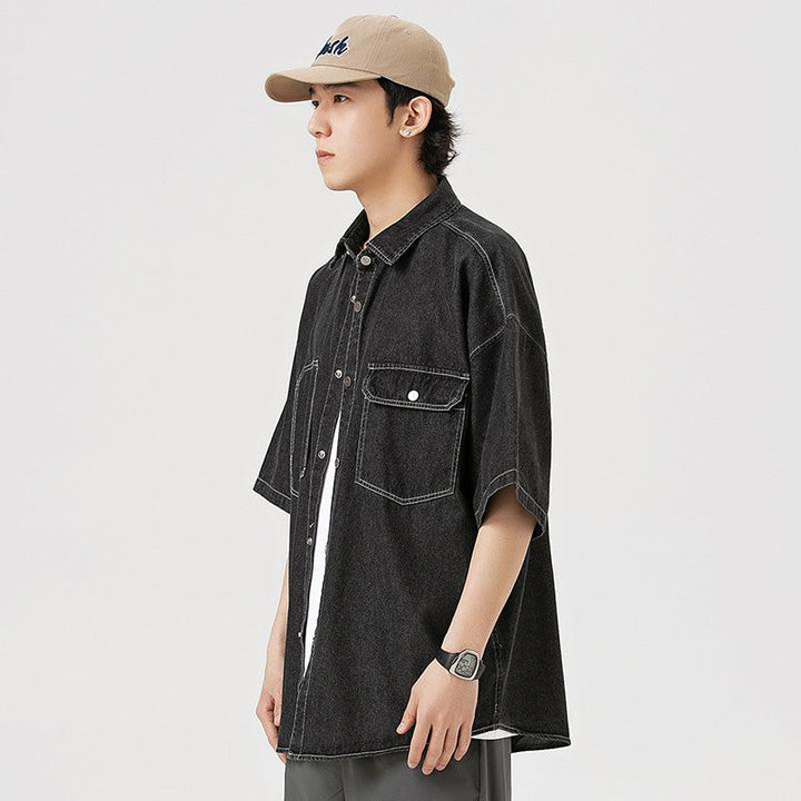 Short Sleeve Denim Shirt
