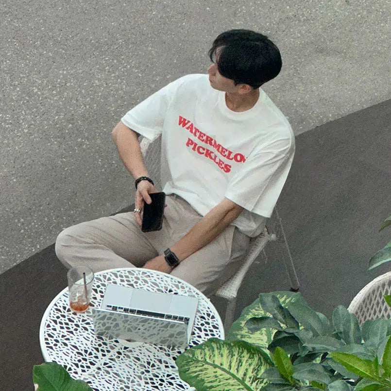 Short Sleeve Letter Printed T-shirt