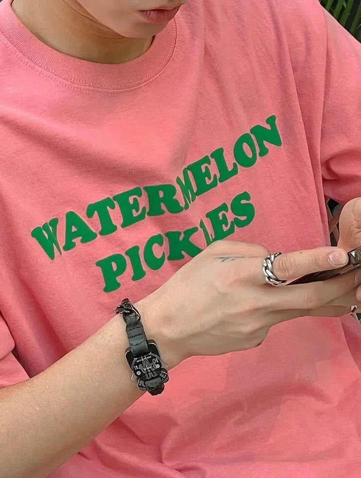 Short Sleeve Letter Printed T-shirt