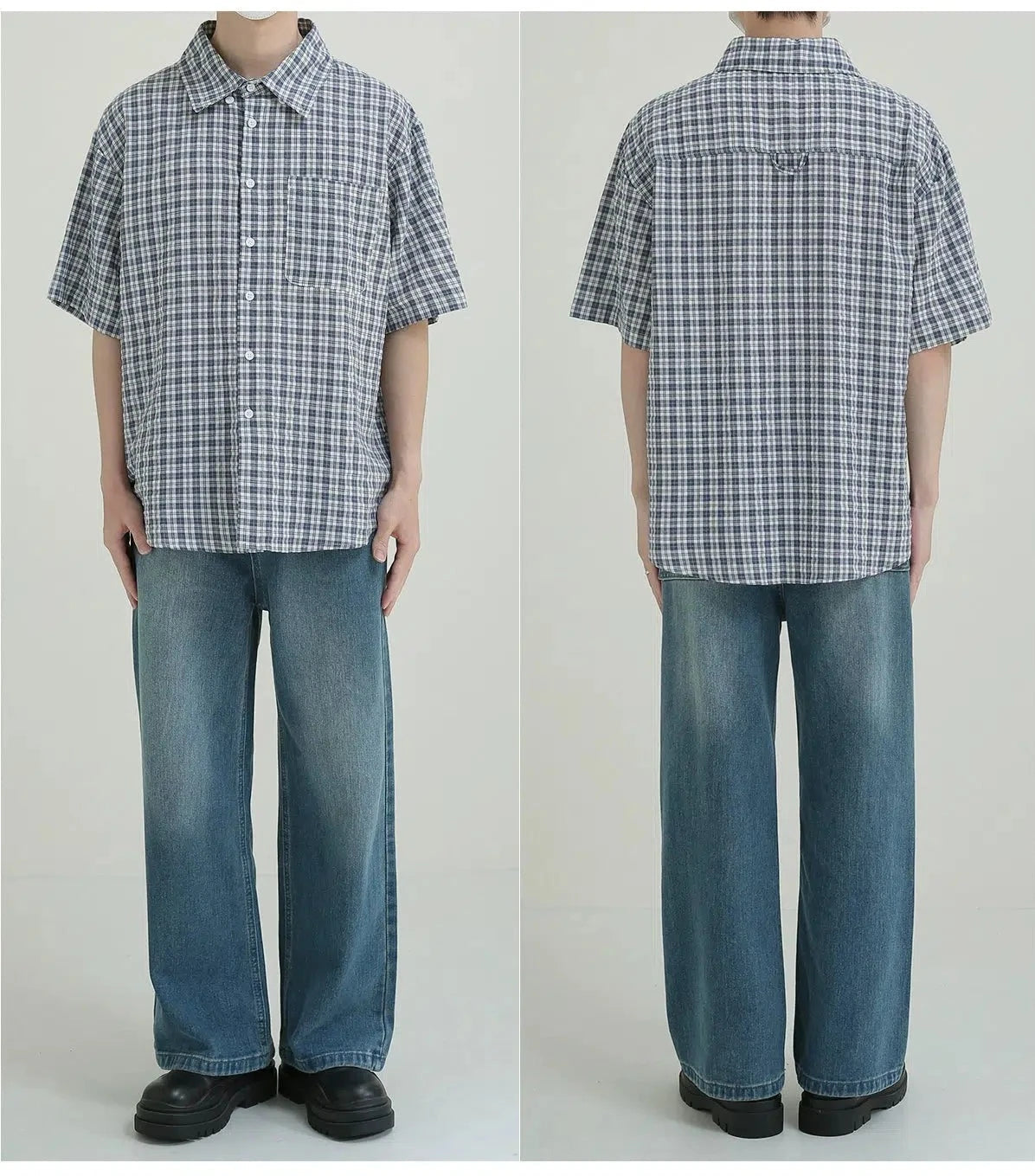 Short Sleeve Plaid Shirt