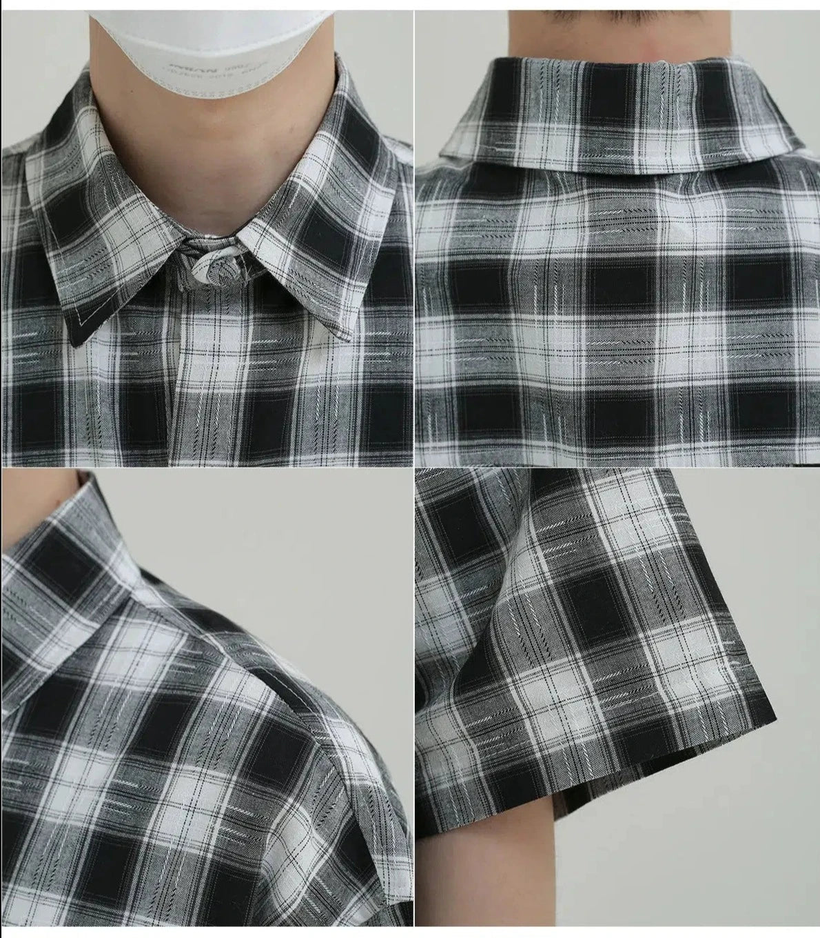 Short-Sleeve Plaid Shirt